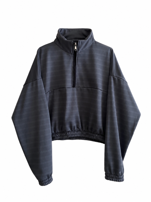 Buzo Quarter-zip gris “Mudis” - Image 2